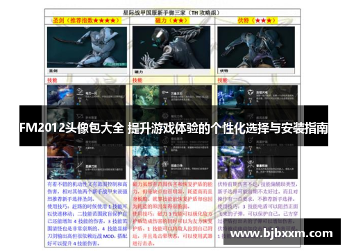 FM2012头像包大全 提升游戏体验的个性化选择与安装指南